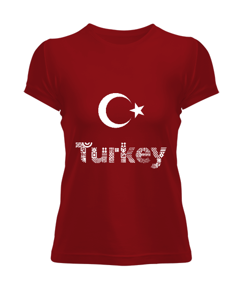 Türkiye,Türkiye bayrağı. Kadın Tişört - Tisho