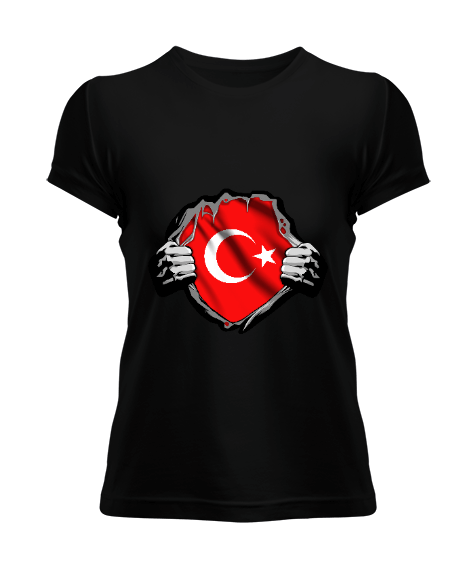Türkiye,Türkiye bayrağı. Kadın Tişört - Tisho