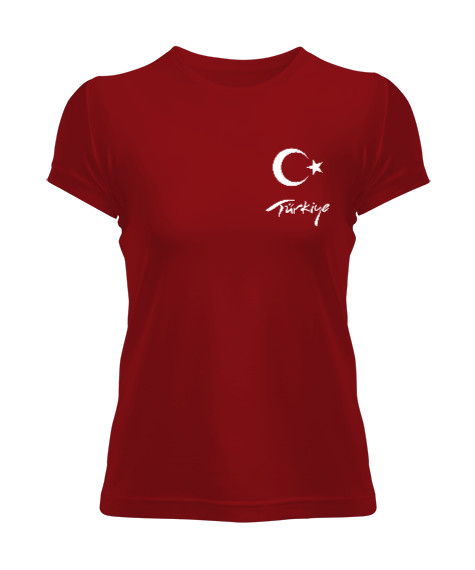 Tisho - Türkiye,Türkiye bayrağı. Kadın Tişört