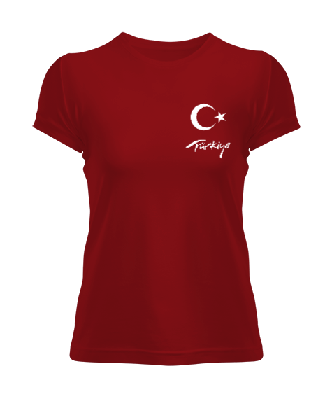 Türkiye,Türkiye bayrağı. Kadın Tişört - Tisho