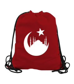 Türkiye,Türkiye bayrağı,Hilal ve yıldız. Büzgülü Spor Çanta - Tisho