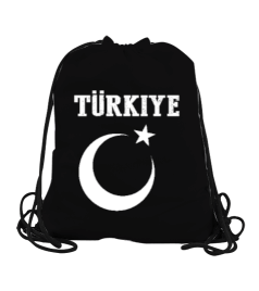 Türkiye,Türkiye bayrağı,Hilal ve yıldız. Büzgülü Spor Çanta - Tisho