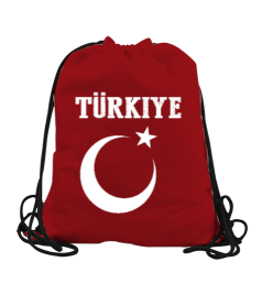 Türkiye,Türkiye bayrağı,Hilal ve yıldız. Büzgülü Spor Çanta - Tisho