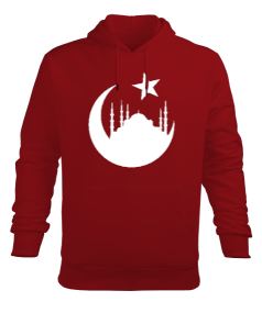 Türkiye,Türkiye bayrağı,Hilal ve yıldız. Erkek Kapüşonlu Hoodie Sweatshirt - Tisho