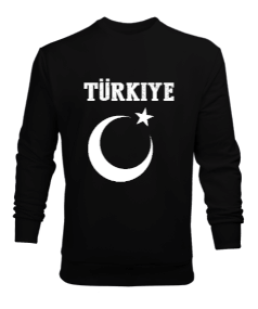 Türkiye,Türkiye bayrağı,Hilal ve yıldız. Erkek Sweatshirt - Tisho