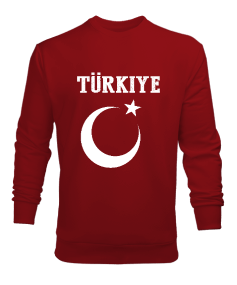 Tisho - Türkiye,Türkiye bayrağı,Hilal ve yıldız. Erkek Sweatshirt