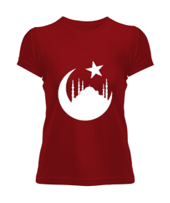 Türkiye,Türkiye bayrağı,Hilal ve yıldız. Kadın Tişört - Tisho