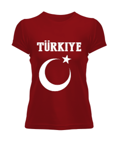 Türkiye,Türkiye bayrağı,Hilal ve yıldız. Kadın Tişört - Tisho