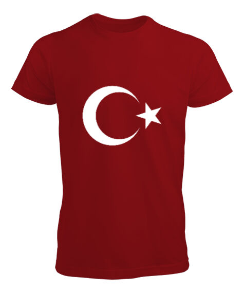 Tisho - Türkiye,Türkiye bayrağı,Hilal ve yıldız. Kırmızı Erkek Tişört
