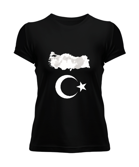 Türkiye,Türkiye bayrağı,Türkiye Haritası. Kadın Tişört - Tisho