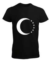 Türkmenli,Türkmen bayrağı,Göktürk,Türkiye. Siyah Erkek Tişört - Tisho