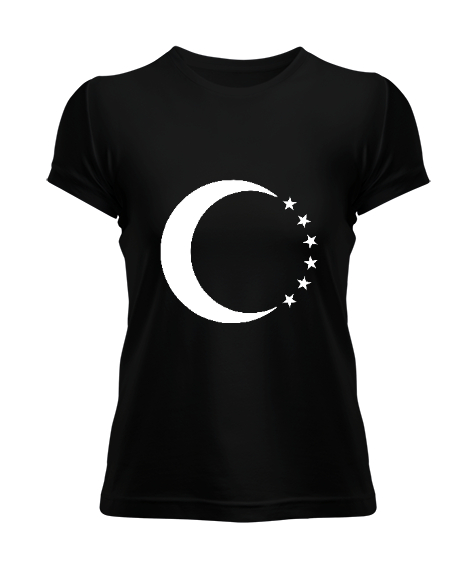 Tisho - Türkmenli,Türkmen bayrağı,Göktürk,Türkiye. Siyah Kadın Tişört