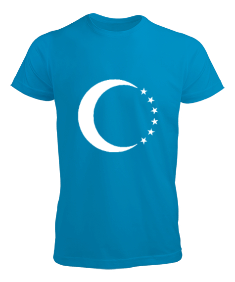 Tisho - Türkmenli,Türkmen bayrağı,Göktürk,Türkiye. Turkuaz Erkek Tişört