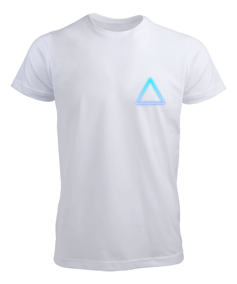 Tisho - Turkuaz fosforlu tişört White-Turquoise T-shirt Erkek Tişört