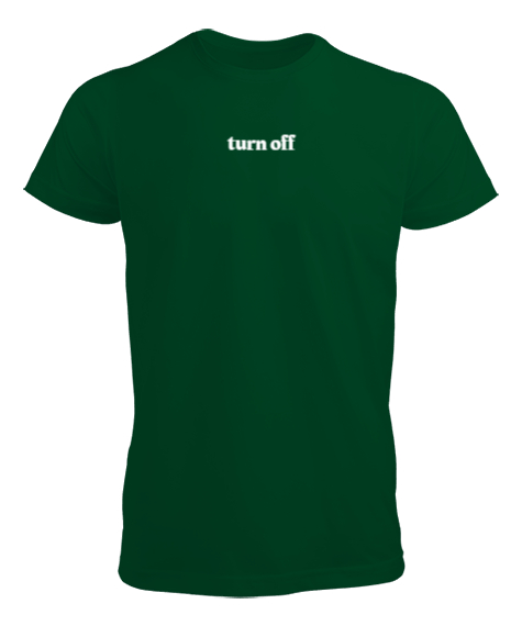 Tisho - Turn Off Çimen Yeşili Erkek Tişört