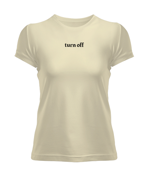 Tisho - Turn Off Krem Kadın Tişört