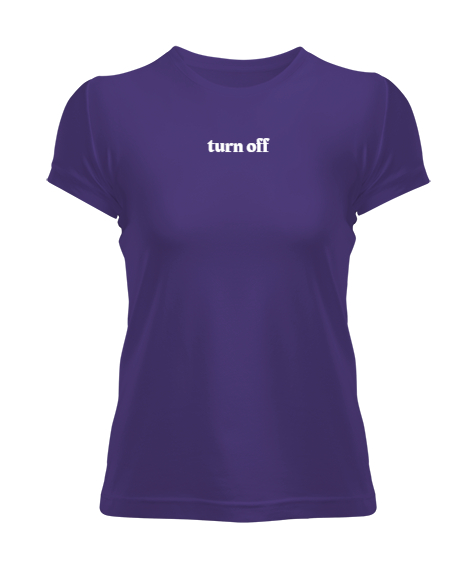 Tisho - Turn Off Mor Kadın Tişört