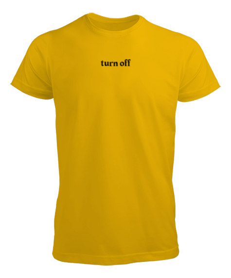 Tisho - Turn Off Sarı Erkek Tişört