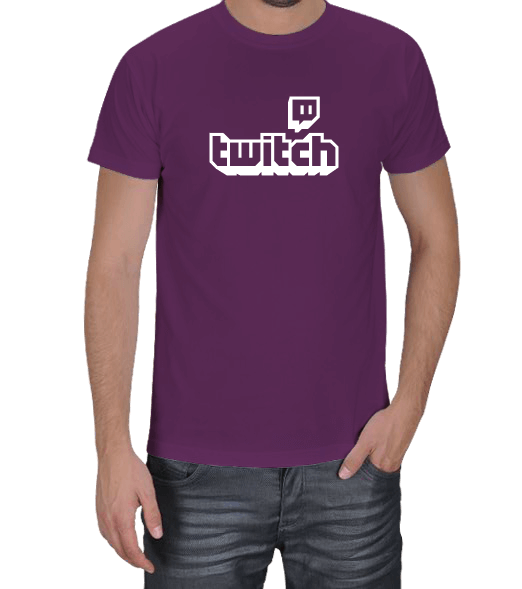 Tisho - Twitch.tv Mor Erkek Tişört