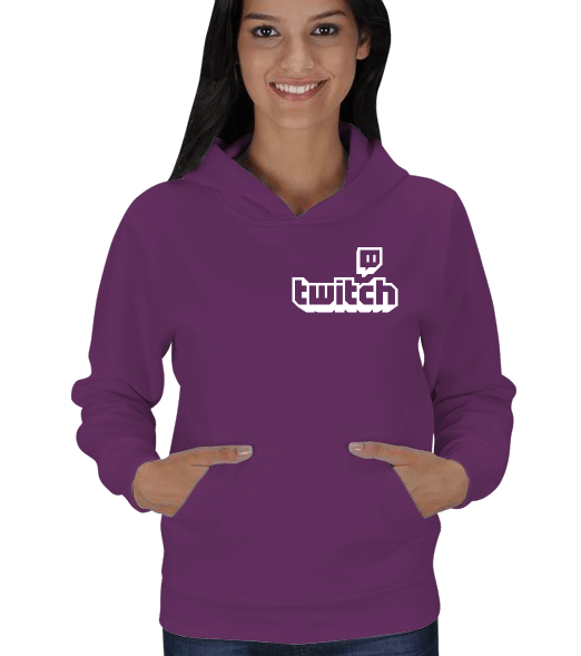 Tisho - Twitch.tv Mor Kadın Kapşonlu