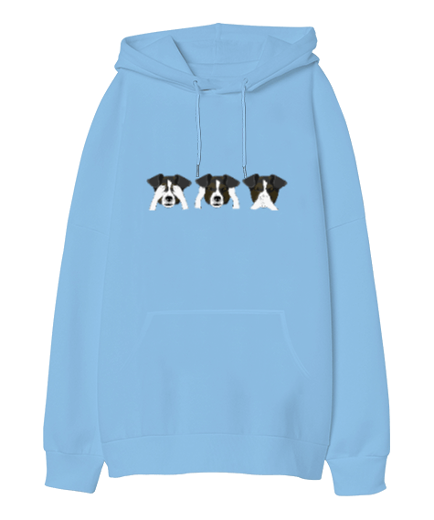 Tisho - Üç Köpek Oversize Unisex Kapüşonlu Sweatshirt