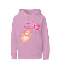 UÇAN BALONLU AYICIK Çocuk Unisex Hoodie Kapüşonlu - Tisho