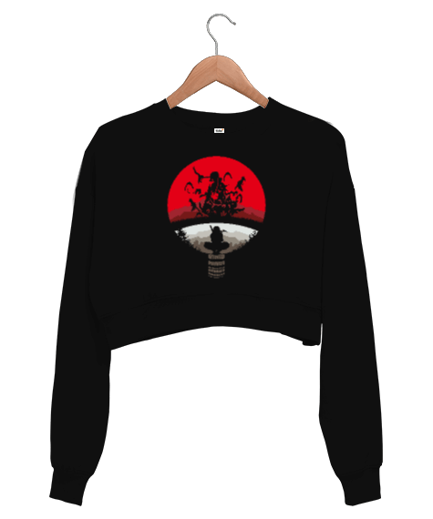 Tisho - Uchiha Clan Kadın Crop Sweatshirt
