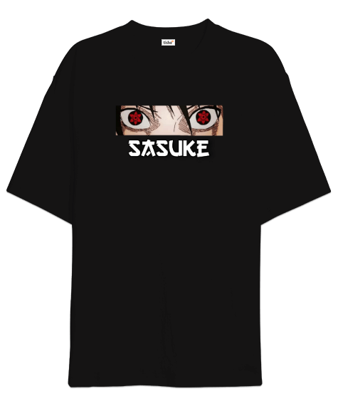 Tisho - uchiha sasuke desenli Oversize Unisex Tişört