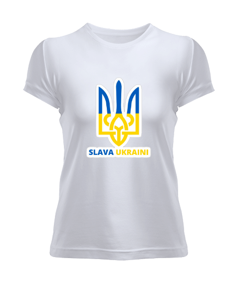 Tisho - UKRAYNA SEYAHAT ARMA UKRAINE SLAVA UKRAINE YAŞASIN UKRAYNA Kadın Tişört
