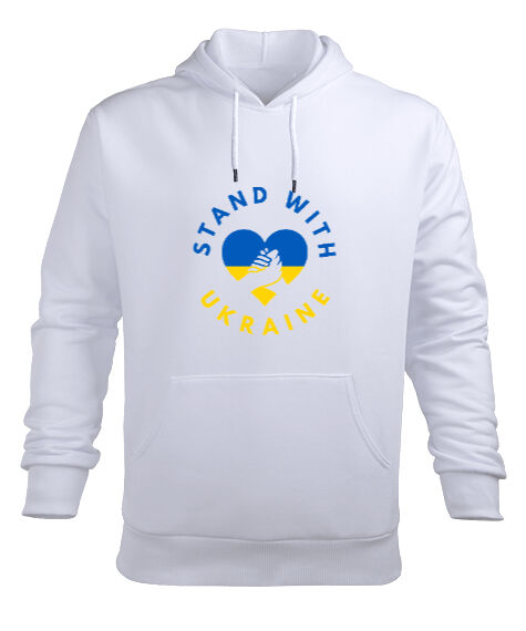 Tisho - UKRAYNA SEYAHAT ARMA UKRAINE SLAVA UKRAINI UKRAINE YAŞASIN UKRAYNA Beyaz Erkek Kapüşonlu Hoodie Sweatshirt