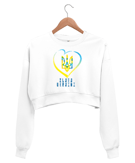 Tisho - UKRAYNA SEYAHAT ARMA UKRAINE SLAVA UKRAINI UKRAINE YAŞASIN UKRAYNA Kadın Crop Sweatshirt