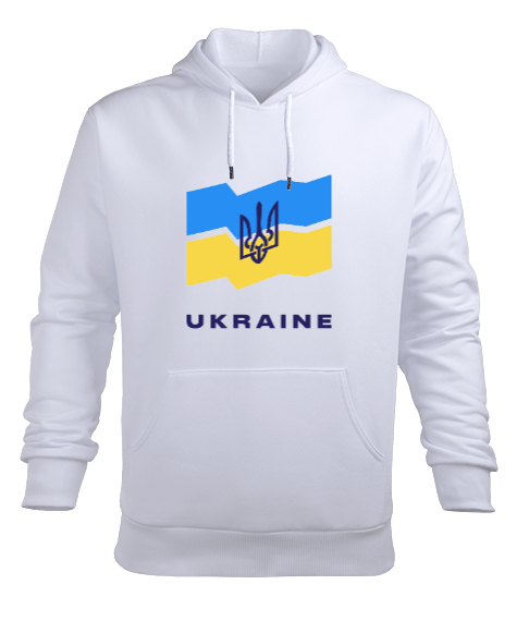 Tisho - UKRAYNA SEYAHAT ARMA UKRAINE SLAVA UKRAINI UKRAINE YAŞASIN UKRAYNA LOVE UKRAINE Beyaz Erkek Kapüşonlu Hoodie Sweatshirt