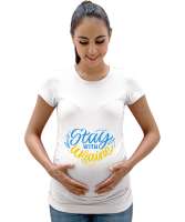 UKRAYNA SEYAHAT ARMA UKRAINE SLAVA UKRAINI UKRAINE YAŞASIN UKRAYNA LOVE UKRAINE Beyaz Kadın Hamile Tişört - Tisho