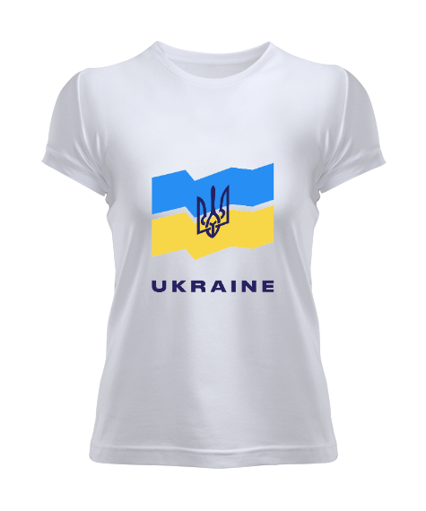 Tisho - UKRAYNA SEYAHAT ARMA UKRAINE SLAVA UKRAINI UKRAINE YAŞASIN UKRAYNA LOVE UKRAINE Beyaz Kadın Tişört