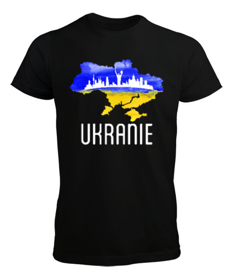 Tisho - Ukrayna - Ukranie Blu V3 Siyah Erkek Tişört