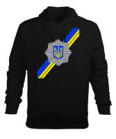 Ukrayna,Ukraine,Ukrayna Bayrağı,Ukraine flag. Siyah Erkek Kapüşonlu Hoodie Sweatshirt - Tisho