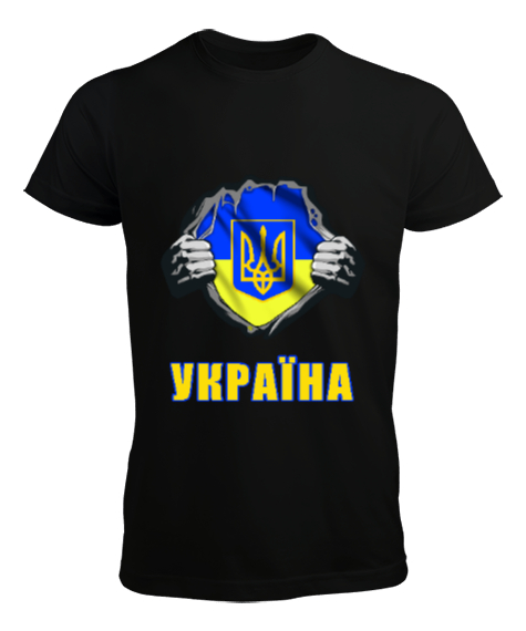 Tisho - Ukrayna,Ukraine,Ukrayna Bayrağı,Ukraine flag. Siyah Erkek Tişört