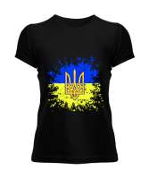 Ukrayna,Ukraine,Ukrayna Bayrağı,Ukraine flag. Siyah Kadın Tişört - Tisho