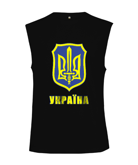 Tisho - Ukrayna,Ukraine,Ukrayna Bayrağı,Ukraine flag. Siyah Kesik Kol Unisex Tişört