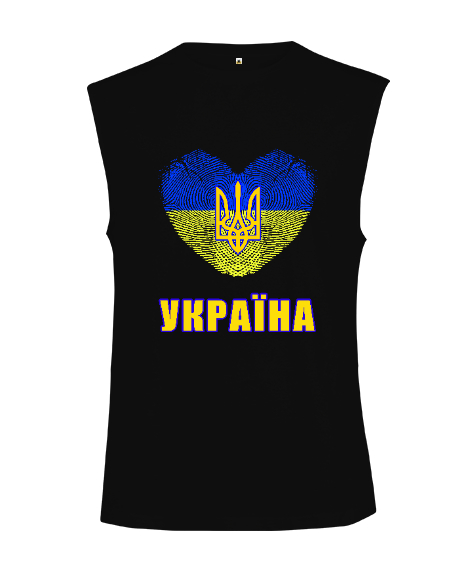 Tisho - Ukrayna,Ukraine,Ukrayna Bayrağı,Ukraine flag. Siyah Kesik Kol Unisex Tişört