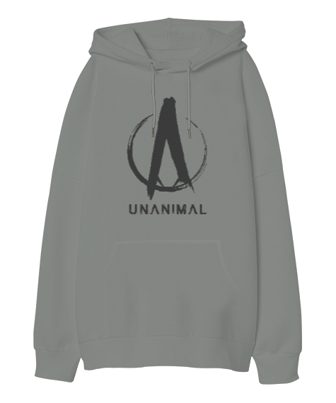 Tisho - Unanimal Oversize Unisex Kapüşonlu Sweatshirt