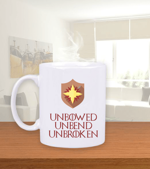 Tisho - Unbowed Unbent Unbroken Beyaz Kupa Bardak