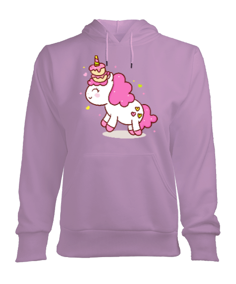 Tisho - Unicorn Kadın Kapşonlu Hoodie Sweatshirt