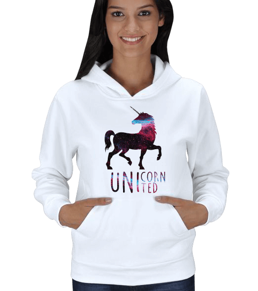 Tisho - Unicorn United Kadın Kapşonlu