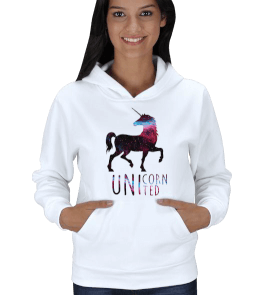 Tisho - Unicorn United Kadın Kapşonlu