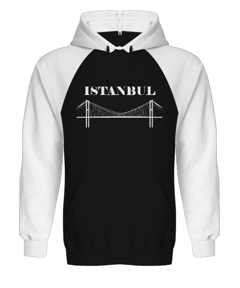 Tisho - Üniseks İstanbul baskılı sweatshirt Orjinal Reglan Hoodie Unisex Sweatshirt