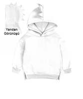 Çocuk Dinozor Kapşonlu Hoodie - Thumbnail