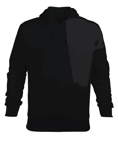 Unisex Siyah Baskısız Toptan Kapüşonlu Sweatshirt