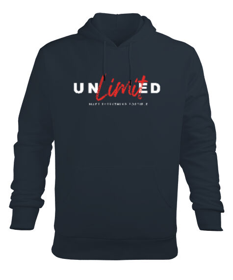 Tisho - Unlimited Füme Erkek Kapüşonlu Hoodie Sweatshirt