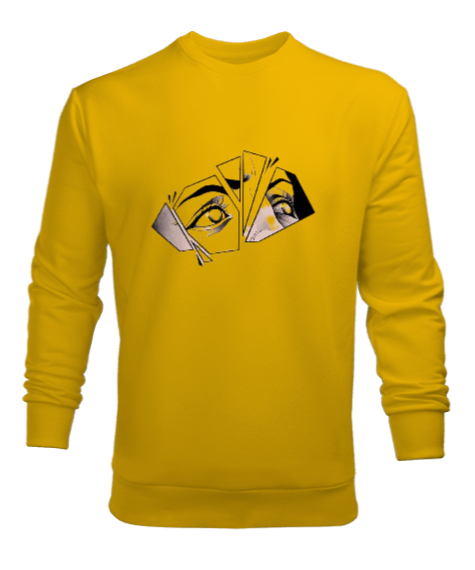 Tisho - Uzaklara dalan göz Sarı Erkek Sweatshirt